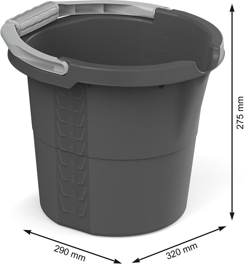 Rotho Putzeimer Daily 10 l, Anthrazit