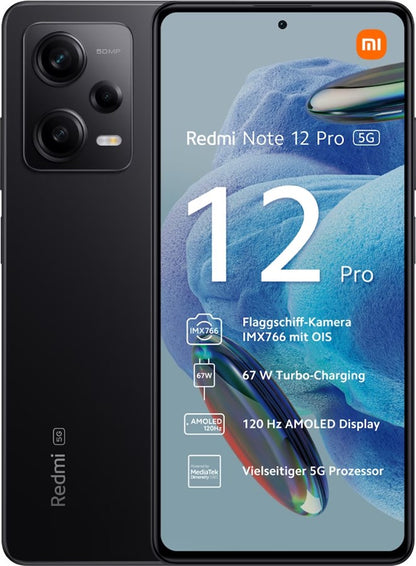 Xiaomi Redmi Note 12 Pro 5G Dual SIM (6/128GB, schwarz)