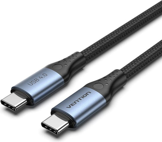 Vention Baumwollgeflecht USB-C 4.0 5A Kabel - 1 m