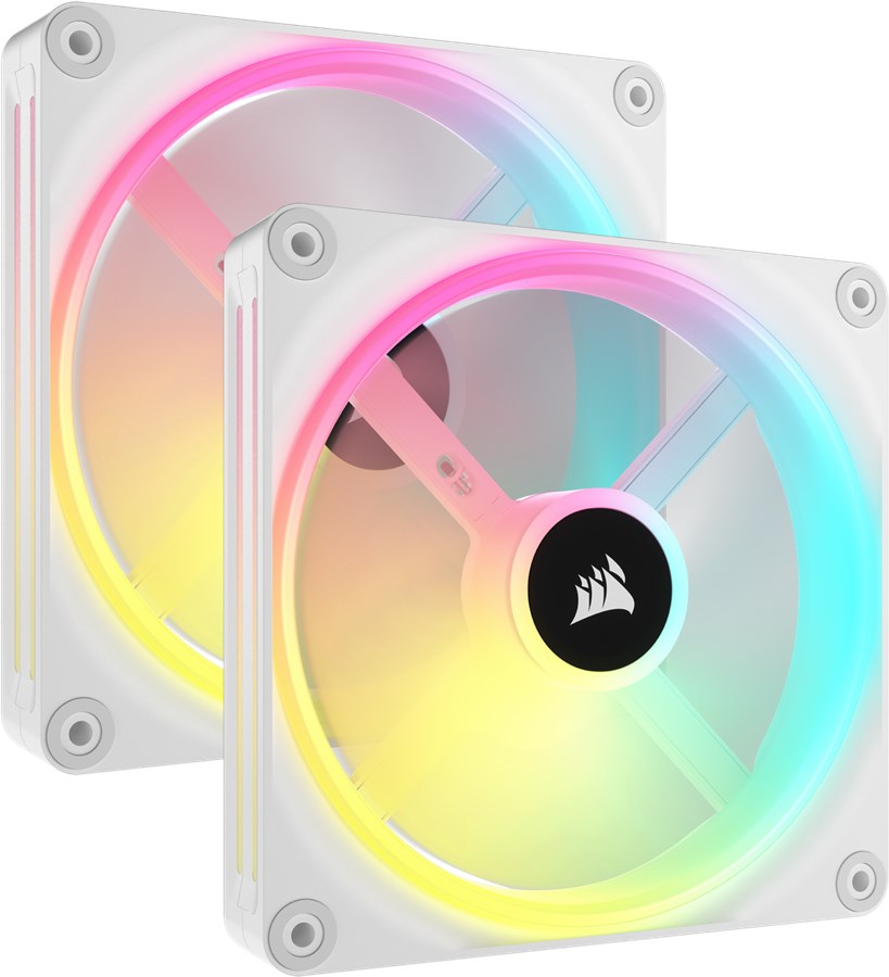 Corsair iCUE LINK QX140 RGB PWM-Lüfter, Starter-Kit inkl. Controller, weiss - 140mm