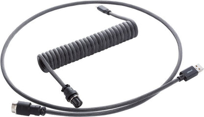 CableMod PRO Coiled Keyboard Cable USB-C zu USB Typ A, Carbon Grey - 150cm