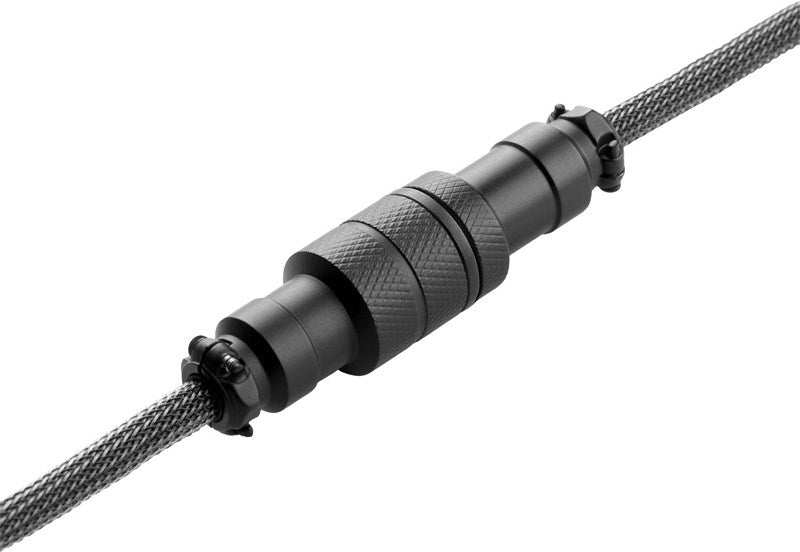 CableMod PRO Coiled Keyboard Cable USB-C zu USB Typ A, Carbon Grey - 150cm