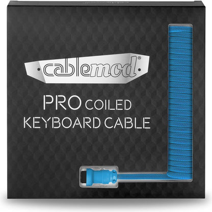 CableMod PRO Coiled Keyboard Cable Micro-USB zu USB Typ A, Spectrum Blue - 150cm