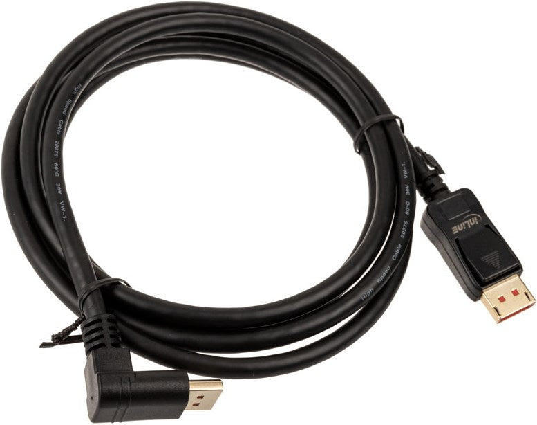 InLine 8K (UHD-2) DisplayPort Kabel, nach unten gewinkelt, schwarz - 2m