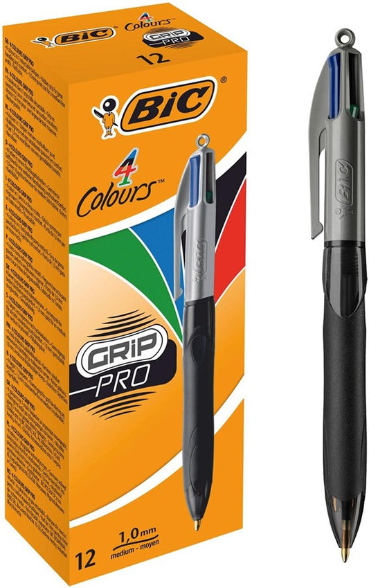 Bic Kugelschreiber 4 Colours Grip Pro 0.4 mm, 1 Stück